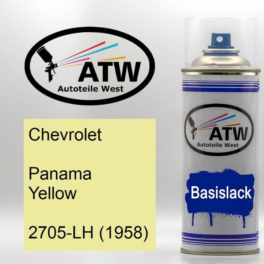 Chevrolet, Panama Yellow, 2705-LH (1958): 400ml Sprühdose, von ATW Autoteile West.